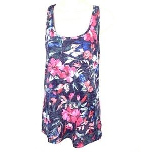 Delia’s floral scoop neck racerback tank t…